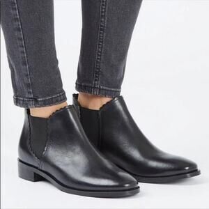 Black topshop Kiki chelsea leather ankle boots